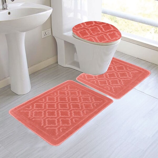 Catherine 3-Piece Mega Size Bathroom Mat Set