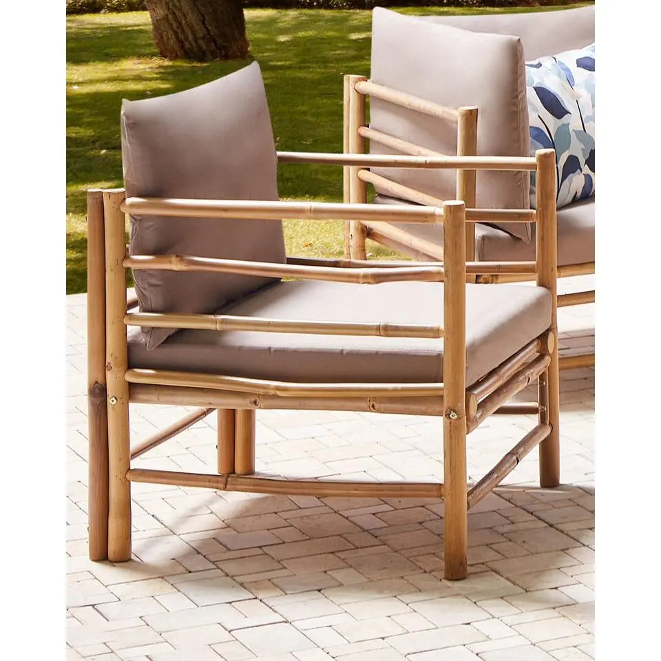 CERRETO - Tuinstoel - Taupe - Bamboe