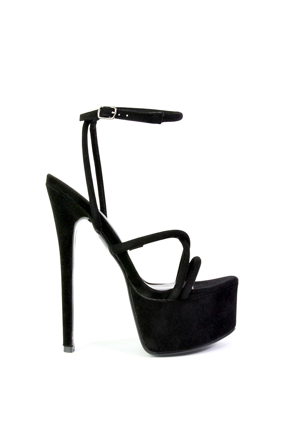 XY London Maia' Strappy Ankle Strap Party Statement Stiletto High Heel Shoes