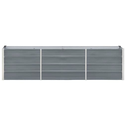 NNEVL Garden Raised Bed Galvanised Steel 240x40x45 cm Grey
