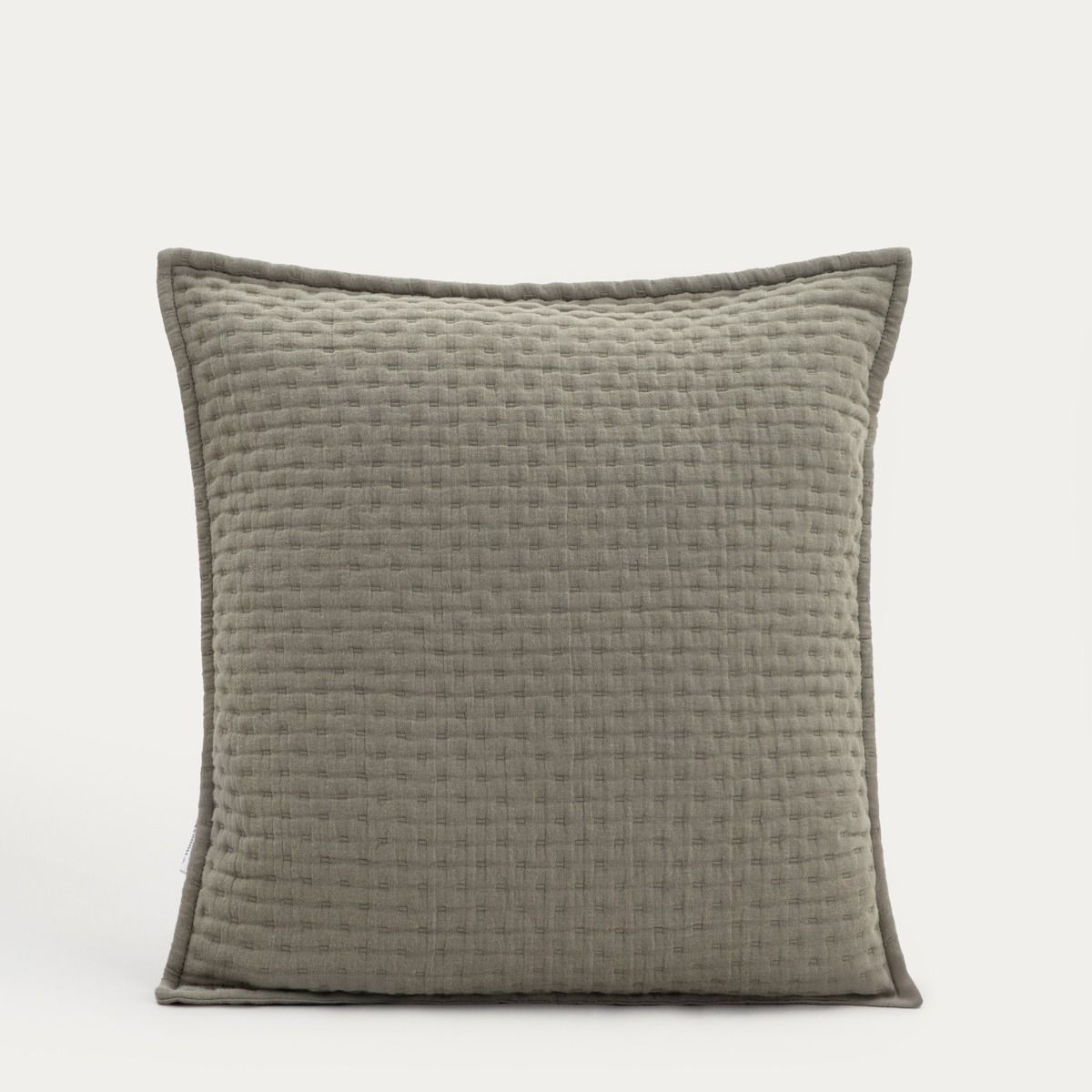 Poszewka ANISHA oliwkowa z ozdobnym pikowaniem 45x45cm