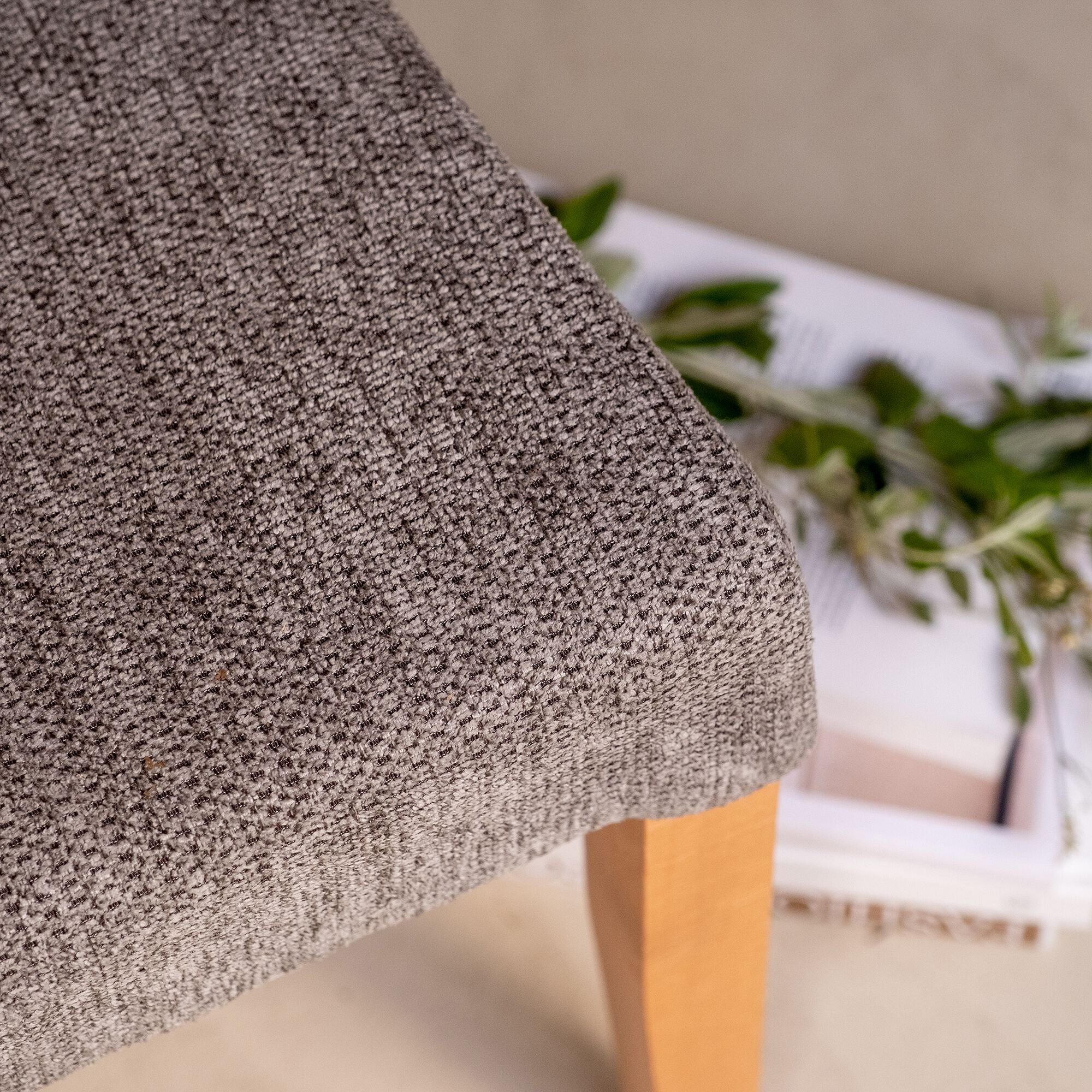 LUKAVAC - Chaise en tissu sans accoudoirs - gris