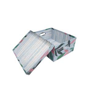 15 Tropical Floral on White Rectangle Box by Place & Time