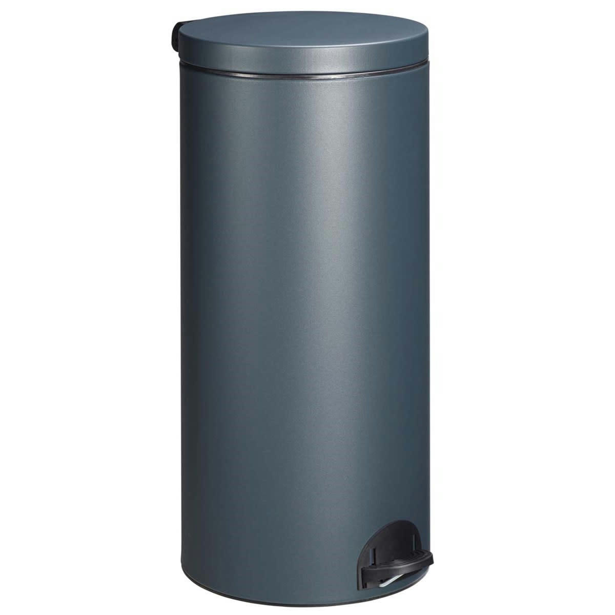 ELORA - Poubelle à pédale 30L en Métal Gris anthracite
