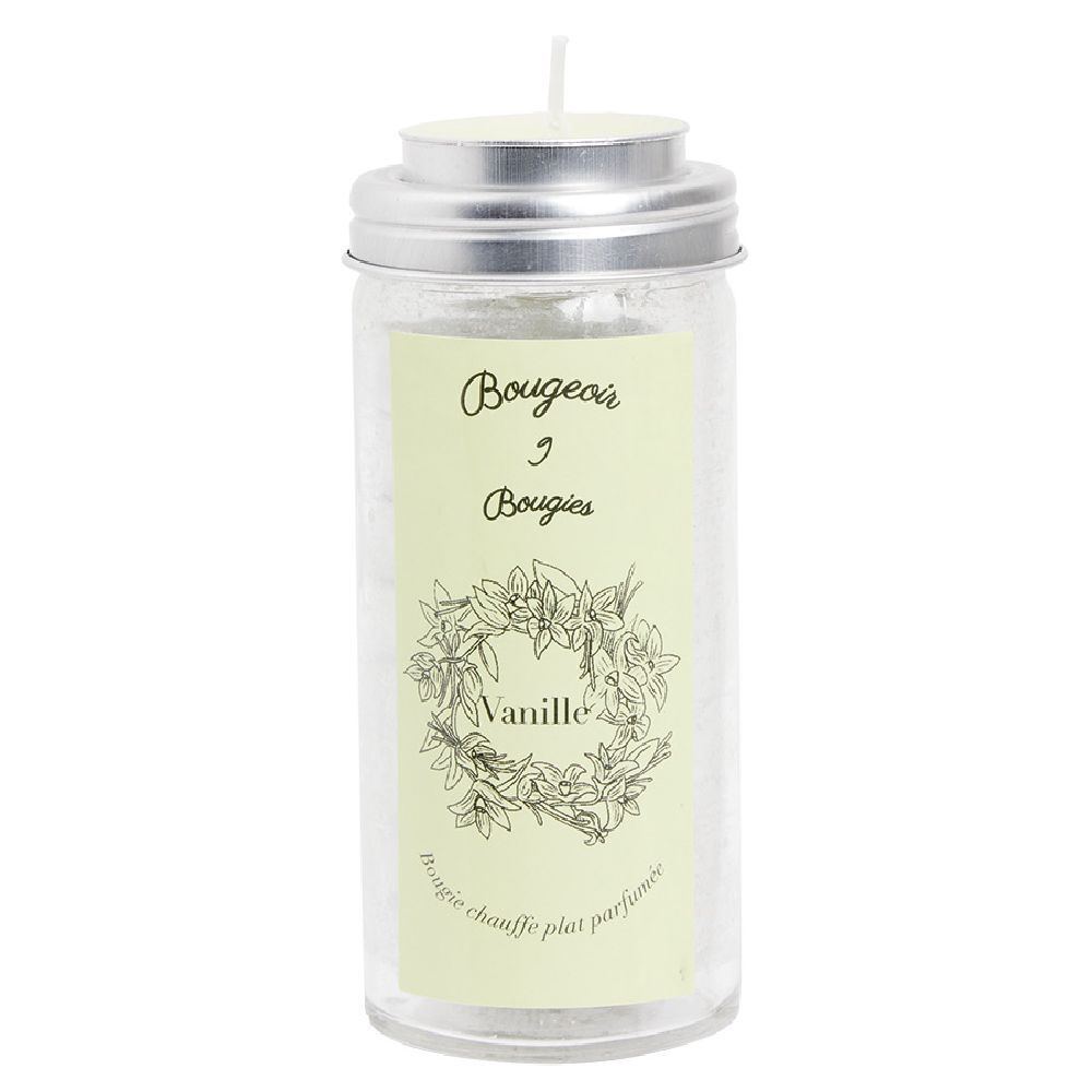 Bougeoir verre   9 bougies chauffe-plats parfumées