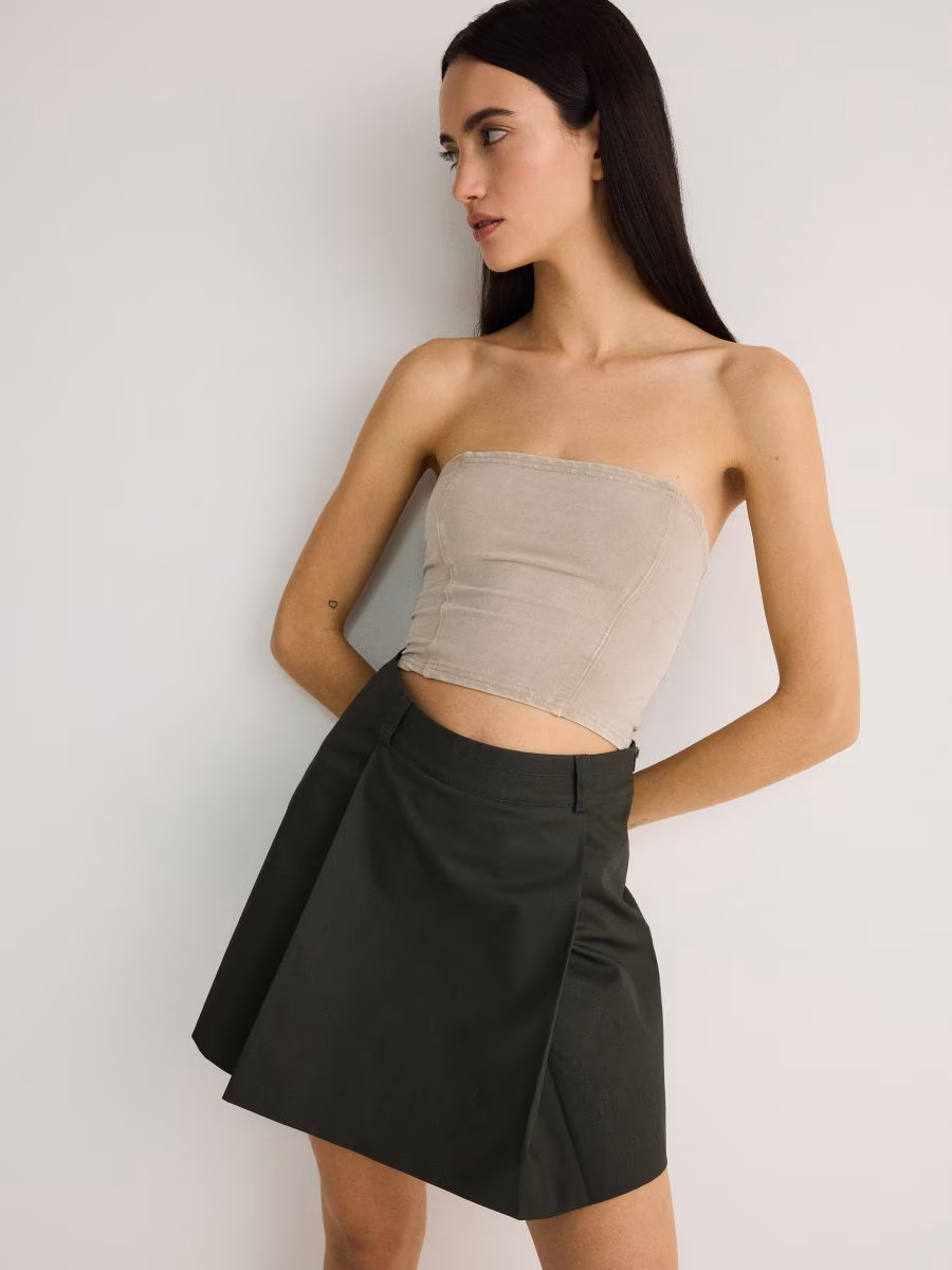 Mini Skirt With Box Pleats