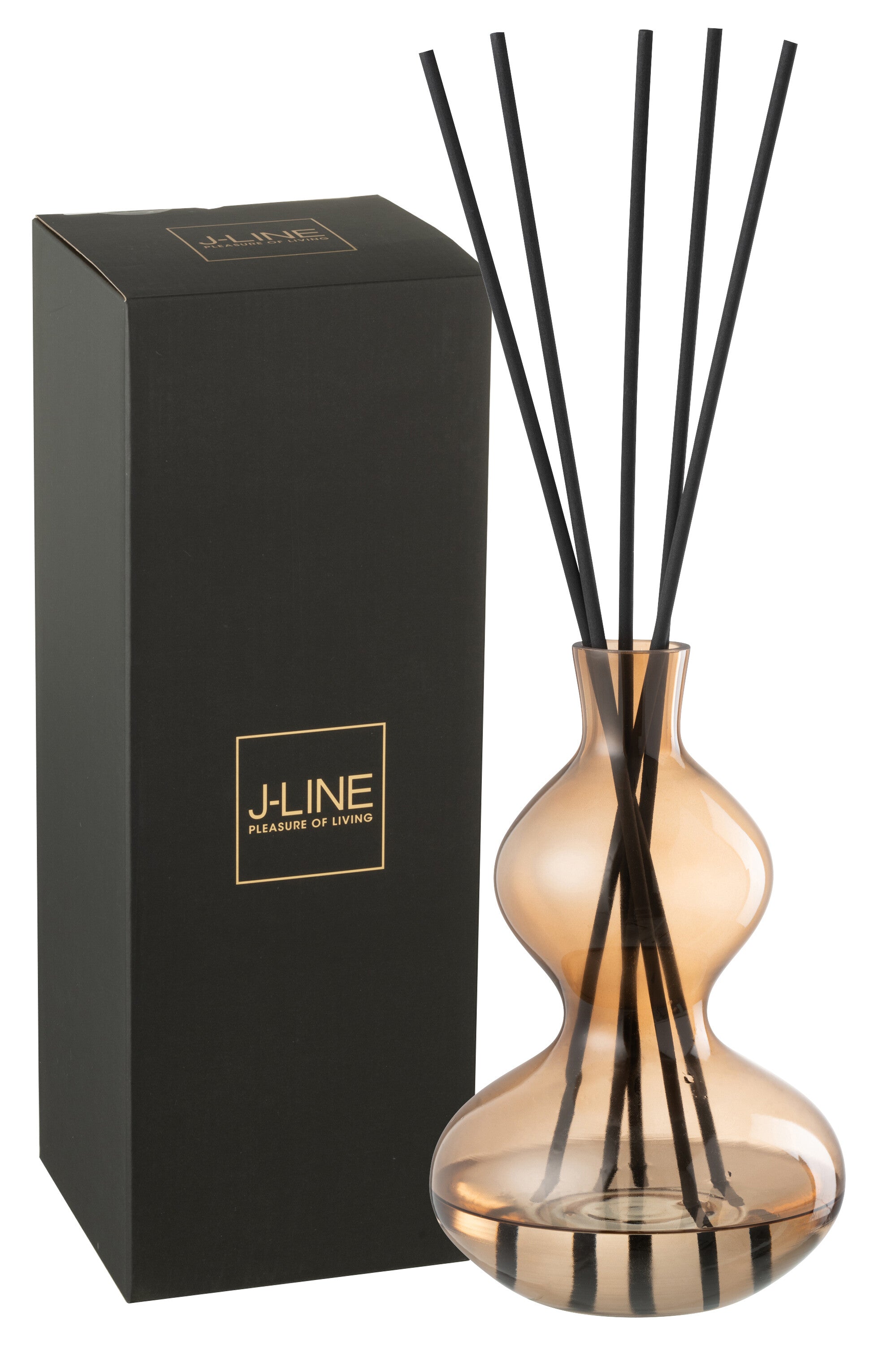 J-Line geurstokjes Nordic Vetiver - glas - amber - large