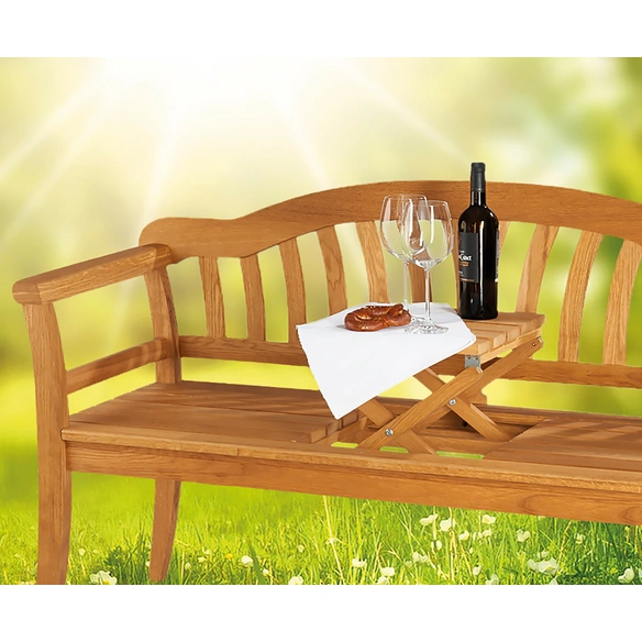 Gartenbank »Usedom«, BxTxH: 156 x 54 x 88 cm, mit integriertem Picknicktisch