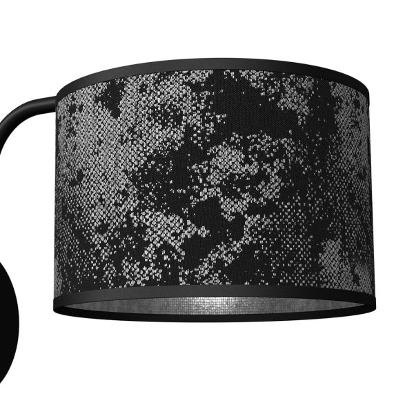 Kinkiet czarno-srebrny SATINO 1xE27x60W wym:18x29x18cm IP20 Milagro