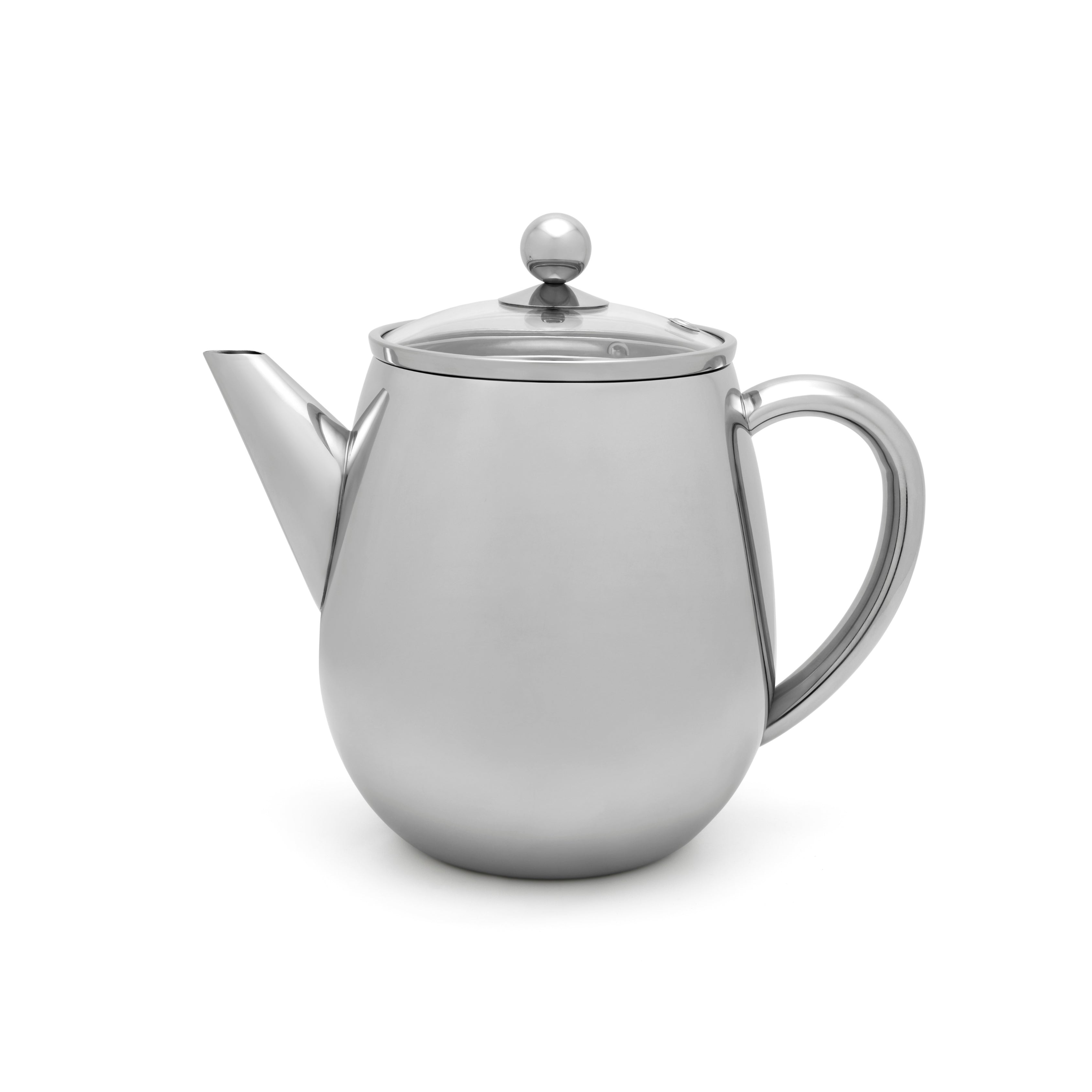 Bredemeijer - Dubbelwandige theepot Eva - 1,1 liter - Glanzend - Met filter