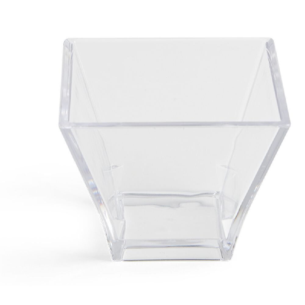 Lot de 6 verrines 88ml en plastique transparent 6x6xH5cm