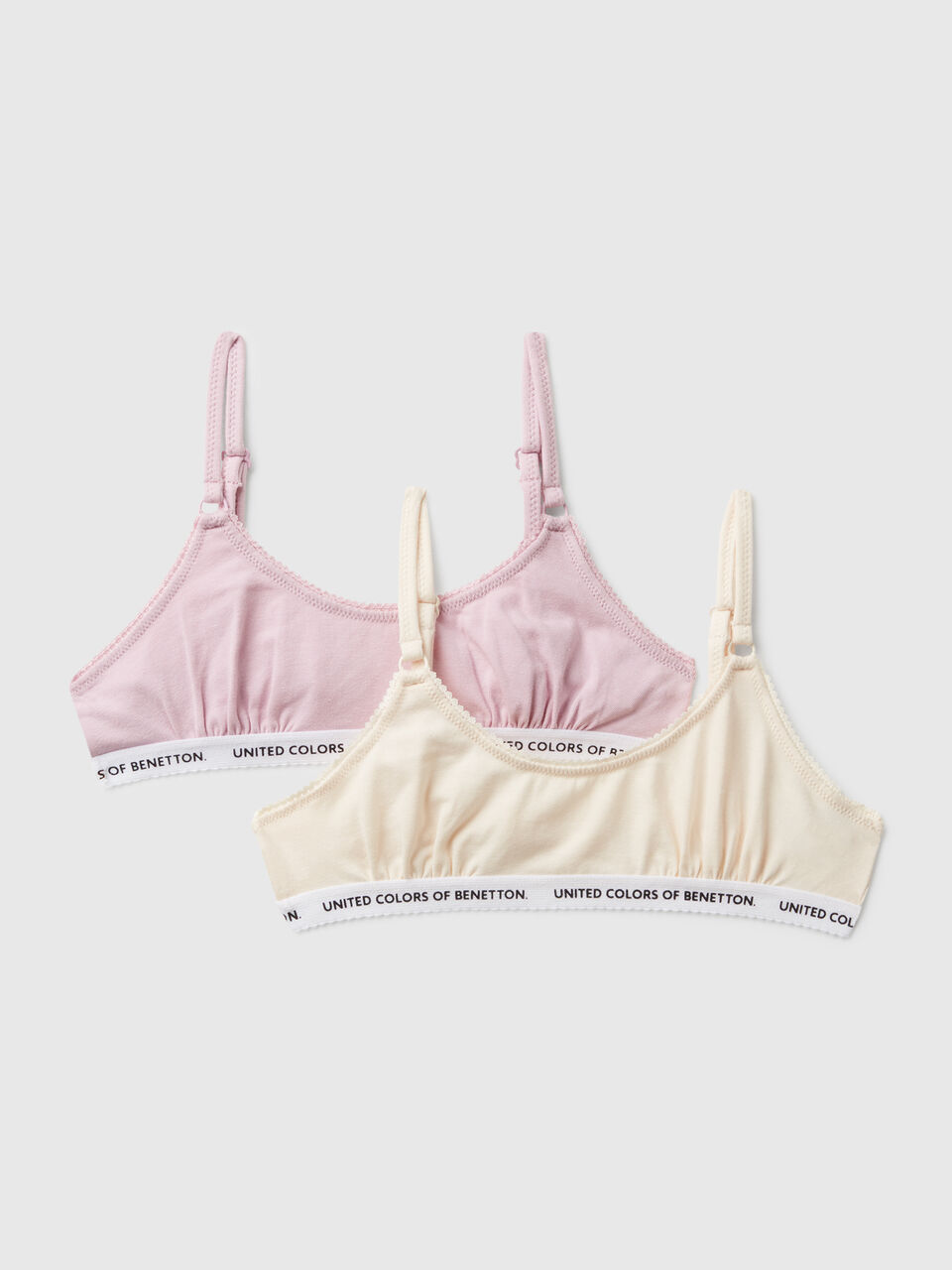 Two bras in stretch cotton