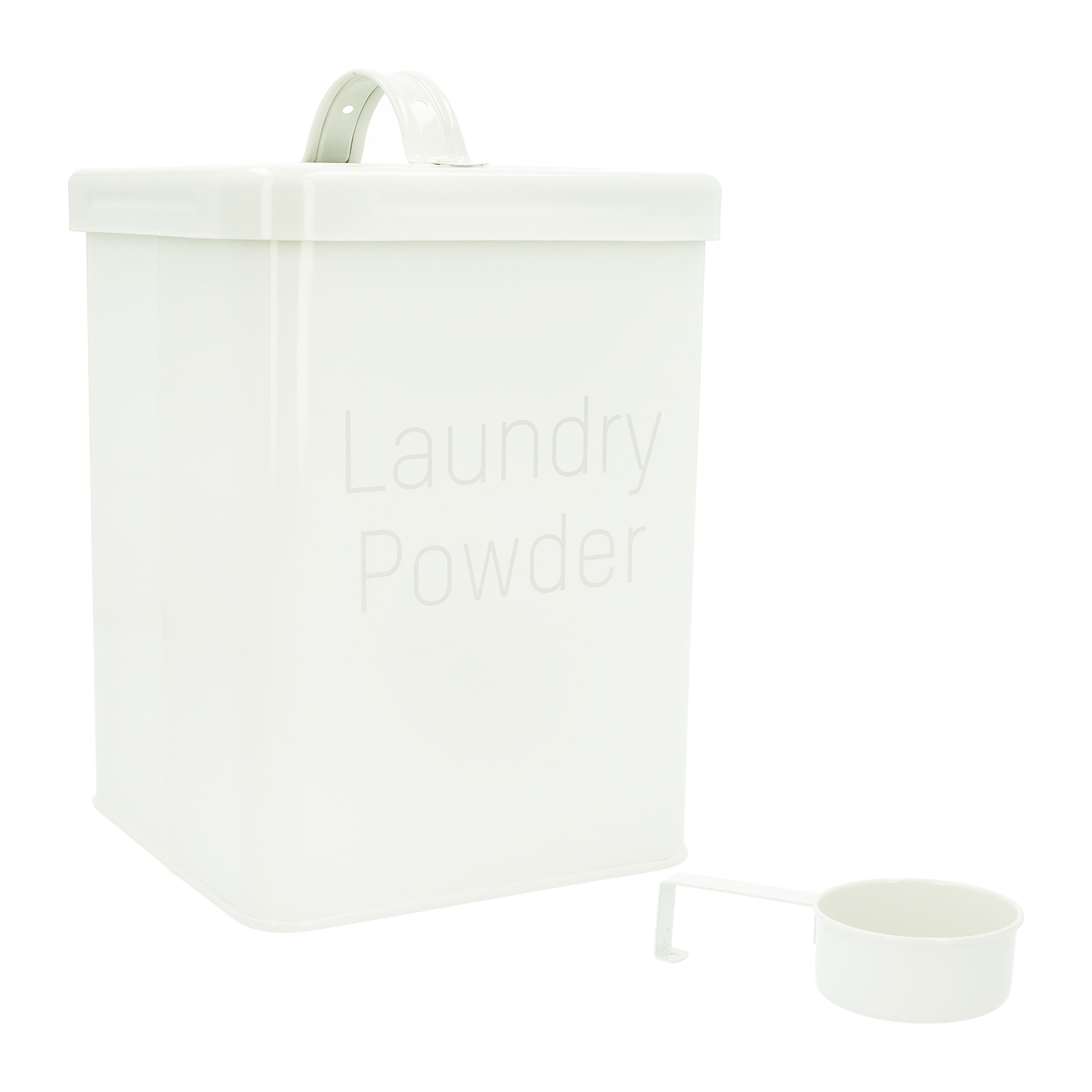 QUVIO Waspoeder box - Metaal - Wit