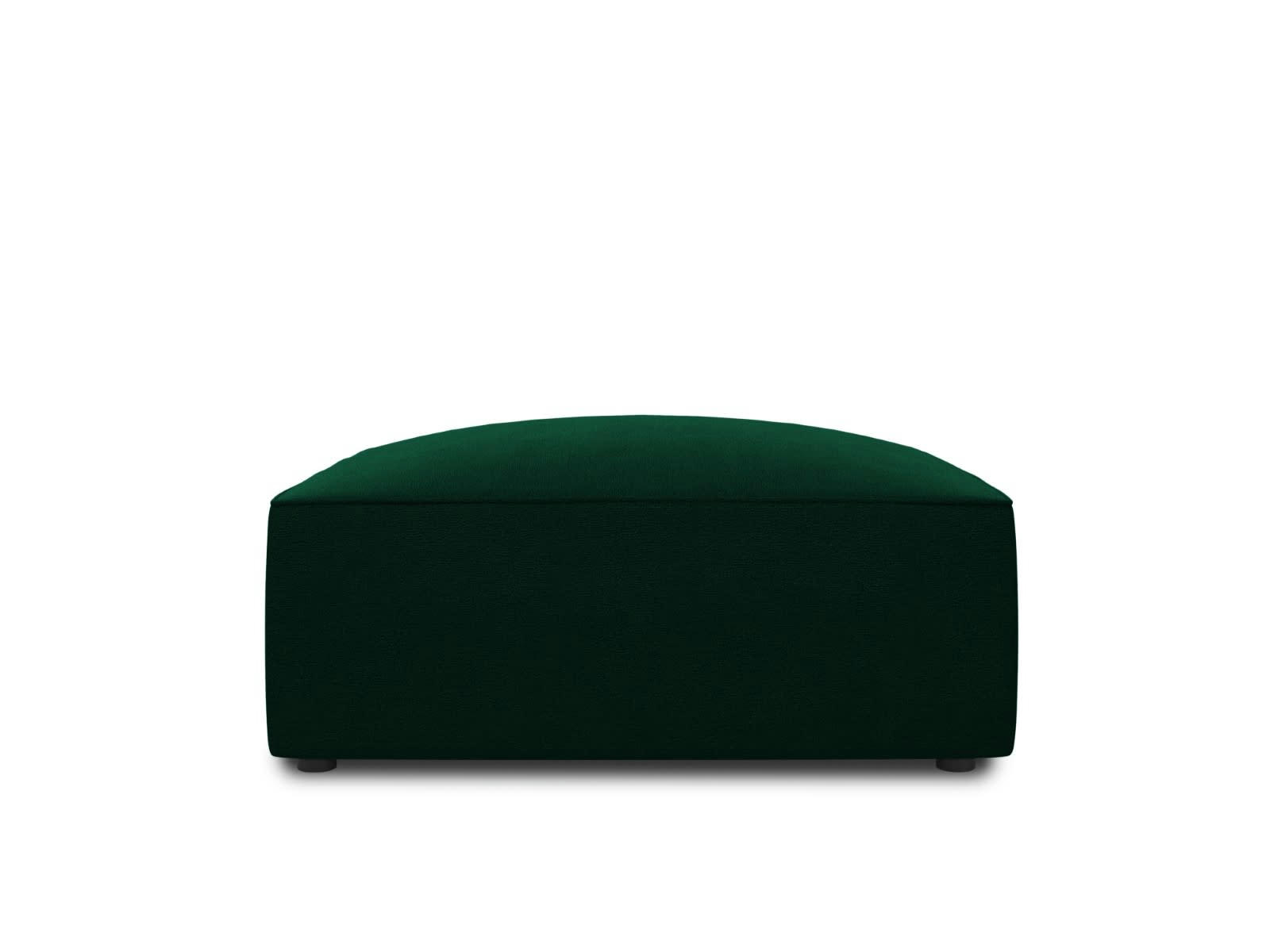 RUBY - Pouf 1 place en tissu velours vert bouteille