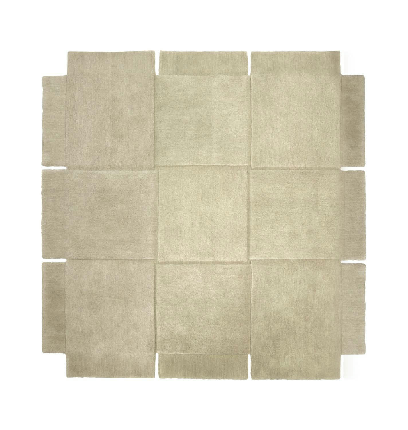 - Tapis Basket Tissus beige 180x180 cm