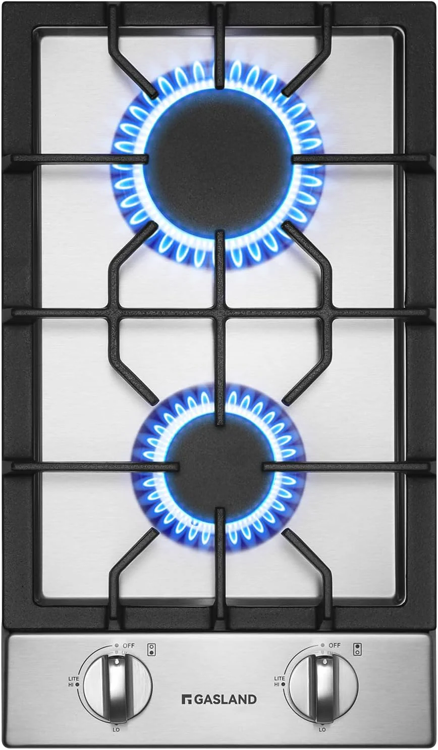 30 Professional 5-Burner Gas Range, Cast Iron Griddle/Grill, NG/LPG Convertible 120V (Black, CSA Certified)(12 inch)
