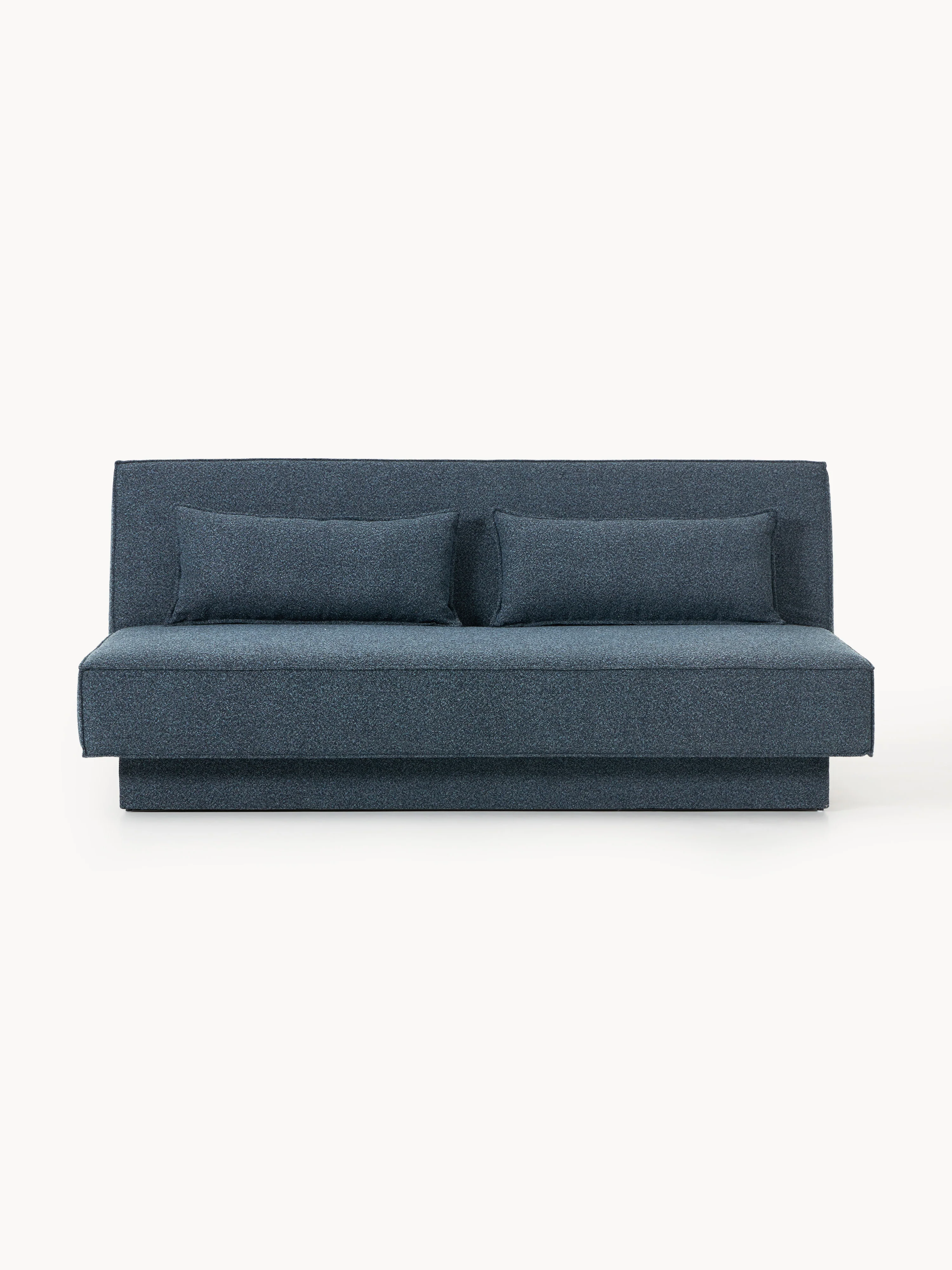 Bouclé-Schlafsofa David mit Stauraum