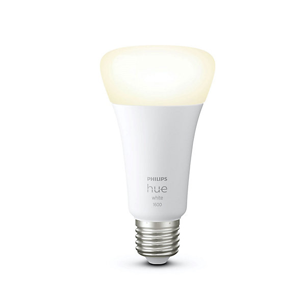 Ampoule LED connectée Philips Hue A60 IP20 E27 1600lm 15,5W blanc chaud