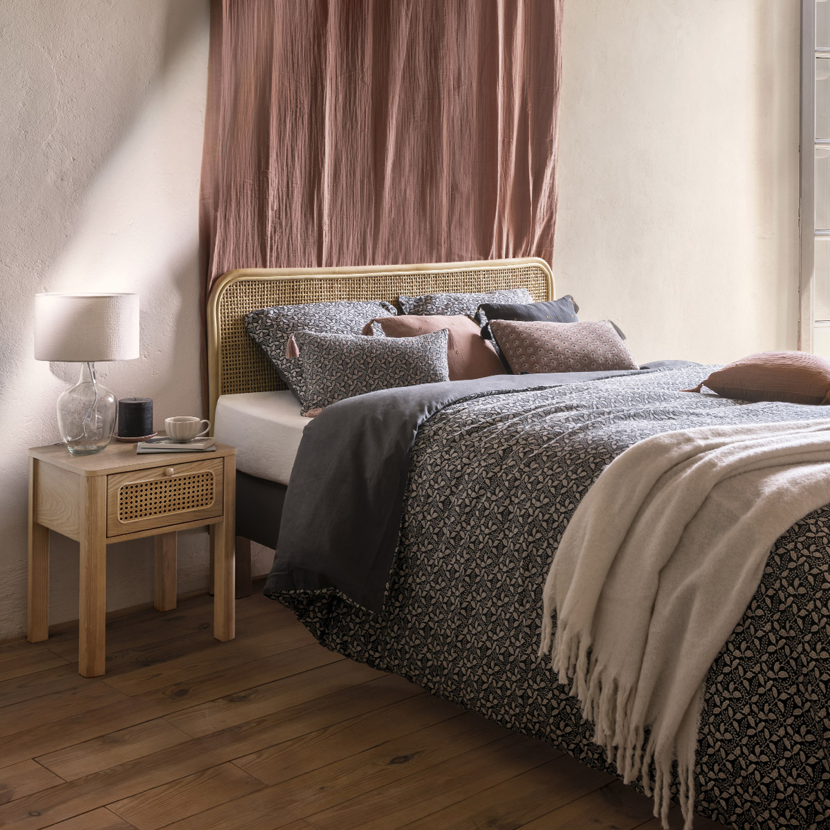 Headboard "Ronnie" Rattan, L.160 cm