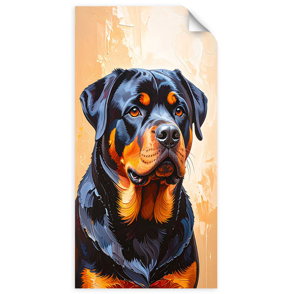 Naklejka na ścianęFeeby Rottweiler Pies Zwierzę 40x80