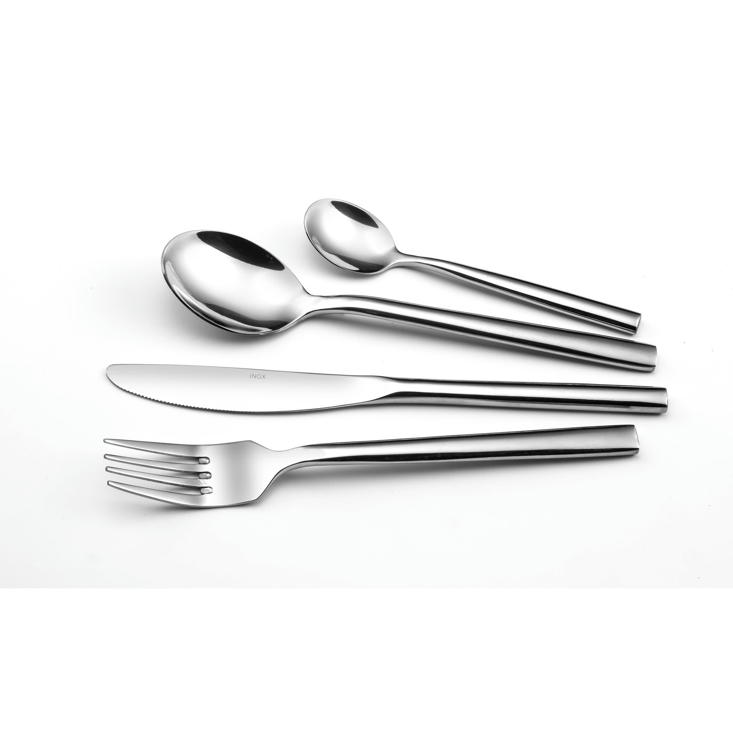 CARLITO - Ménagère 24 couverts en acier inox forgé finition poli-miroir