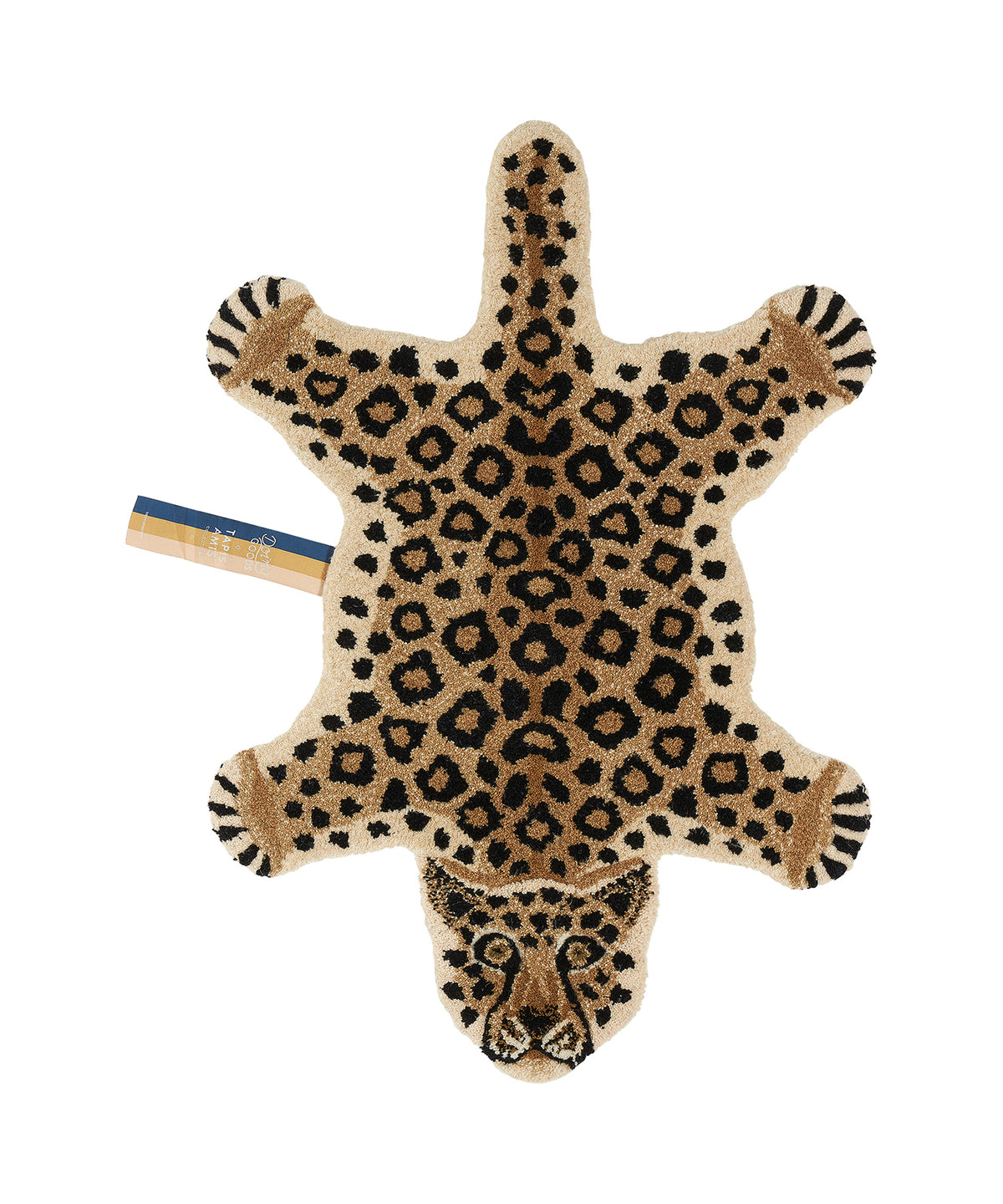 Doing Goods Loony Luipaard Vloerkleed - Klein 92 x 63 x 2 cm - 100% wol