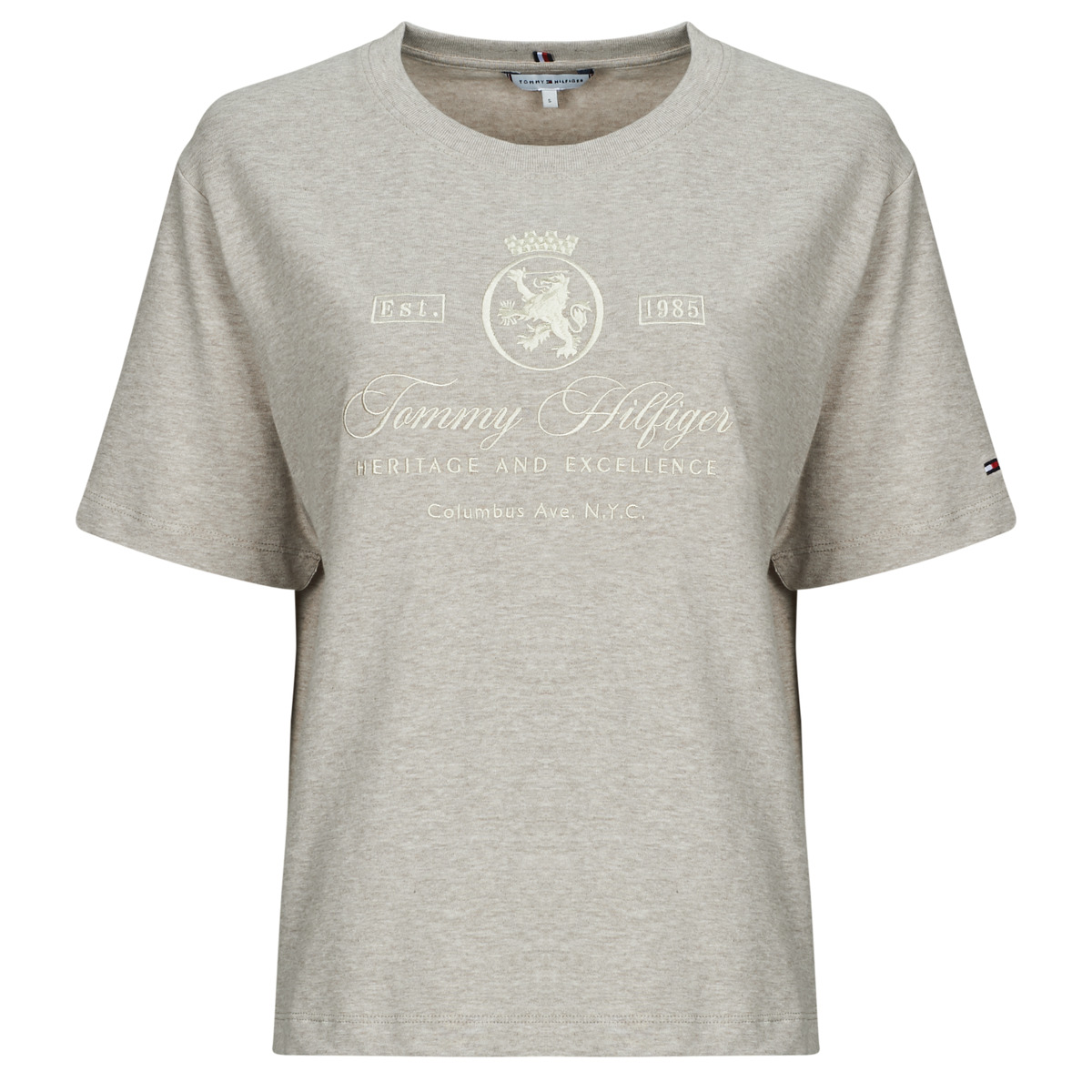 Tommy Hilfiger - VARSITY CREST RLX SS TEE - Grey