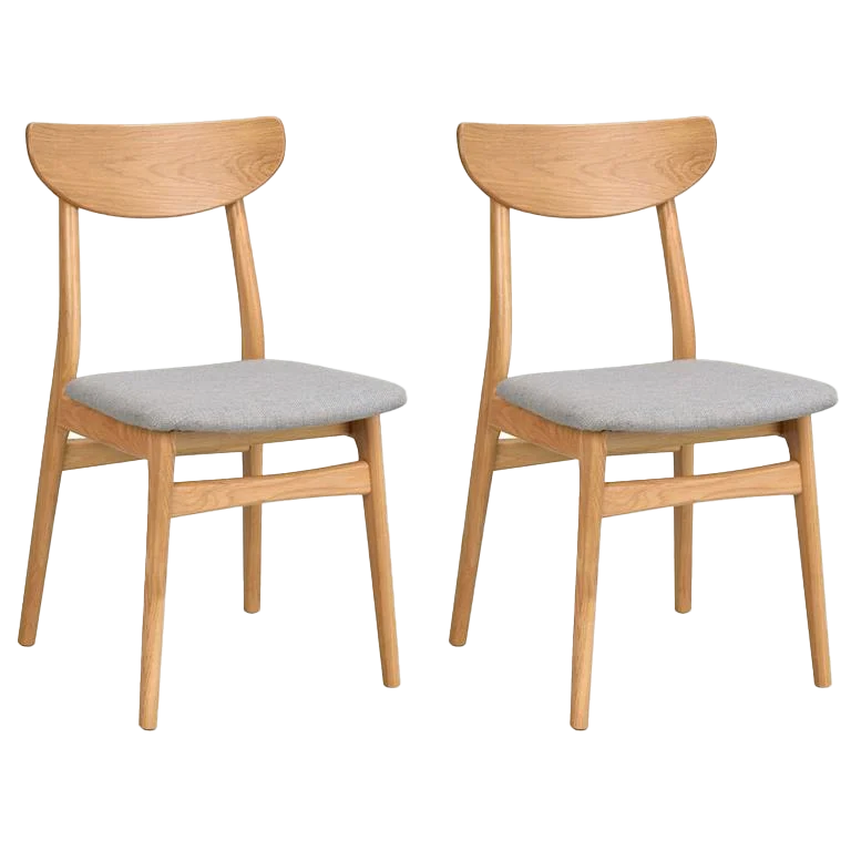 Rowico Home Rodham Eetkamerstoel Eiken - Lichtgrijs - Set Van 2