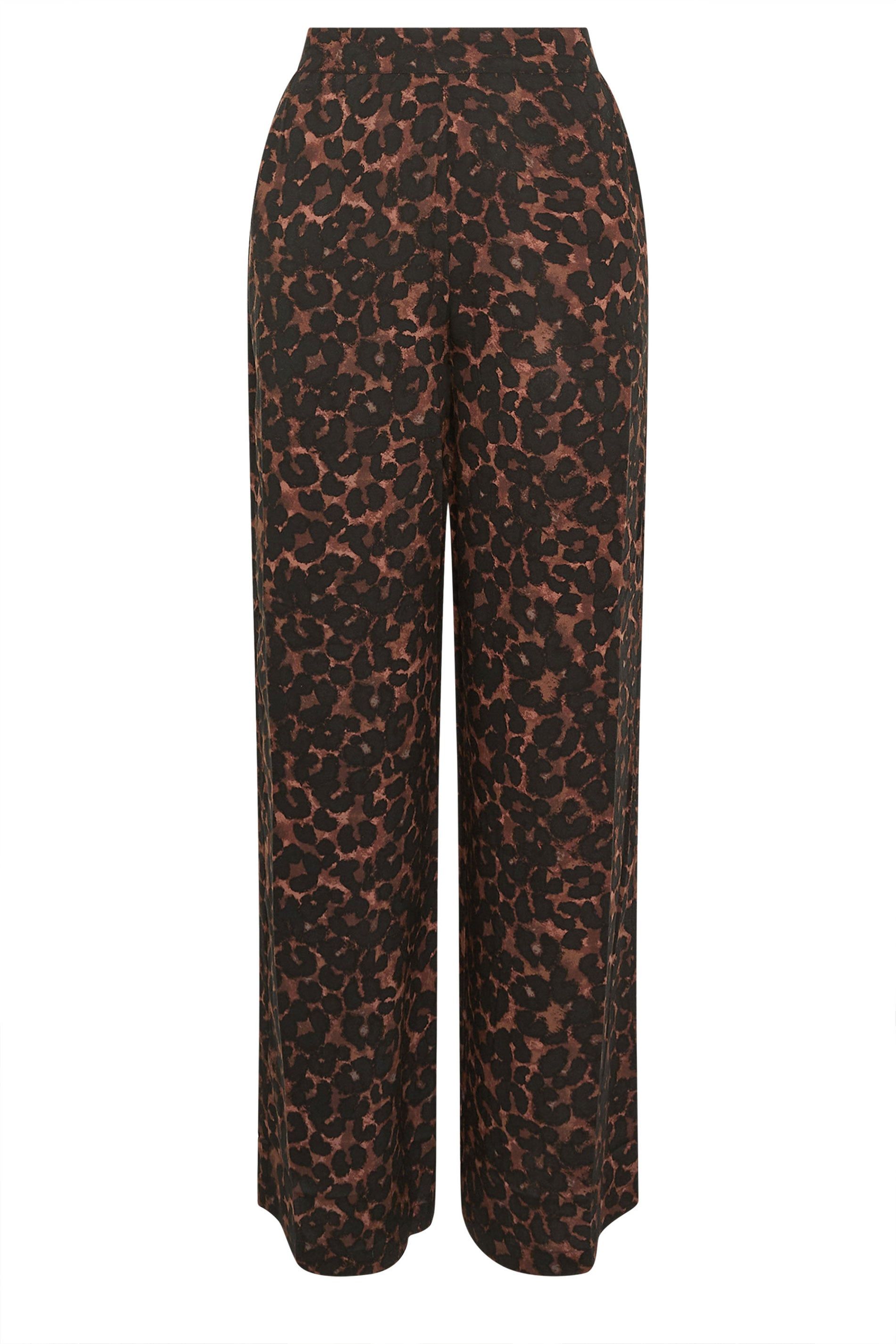 Long Tall Sally Tall Leopard Print Wide Leg Trousers