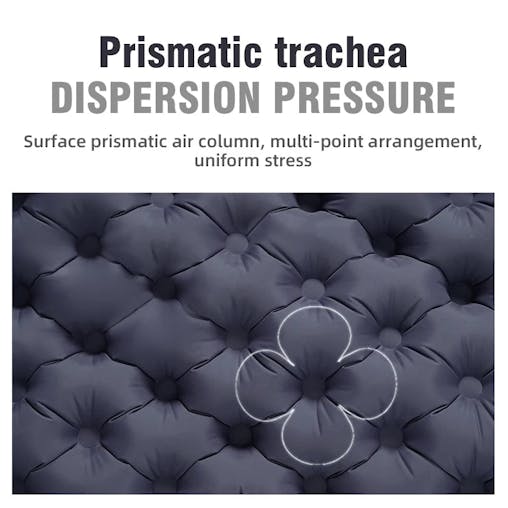 NNEOBA Extra-Wide Double Inflatable Camping Mattress Folding Pad Blue