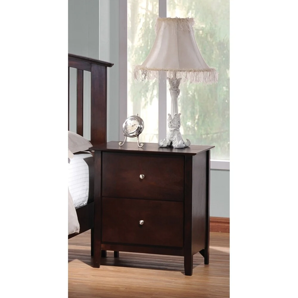 Nebraska Cappuccino 5-piece Panel Bedroom Set with 2 Nightstands