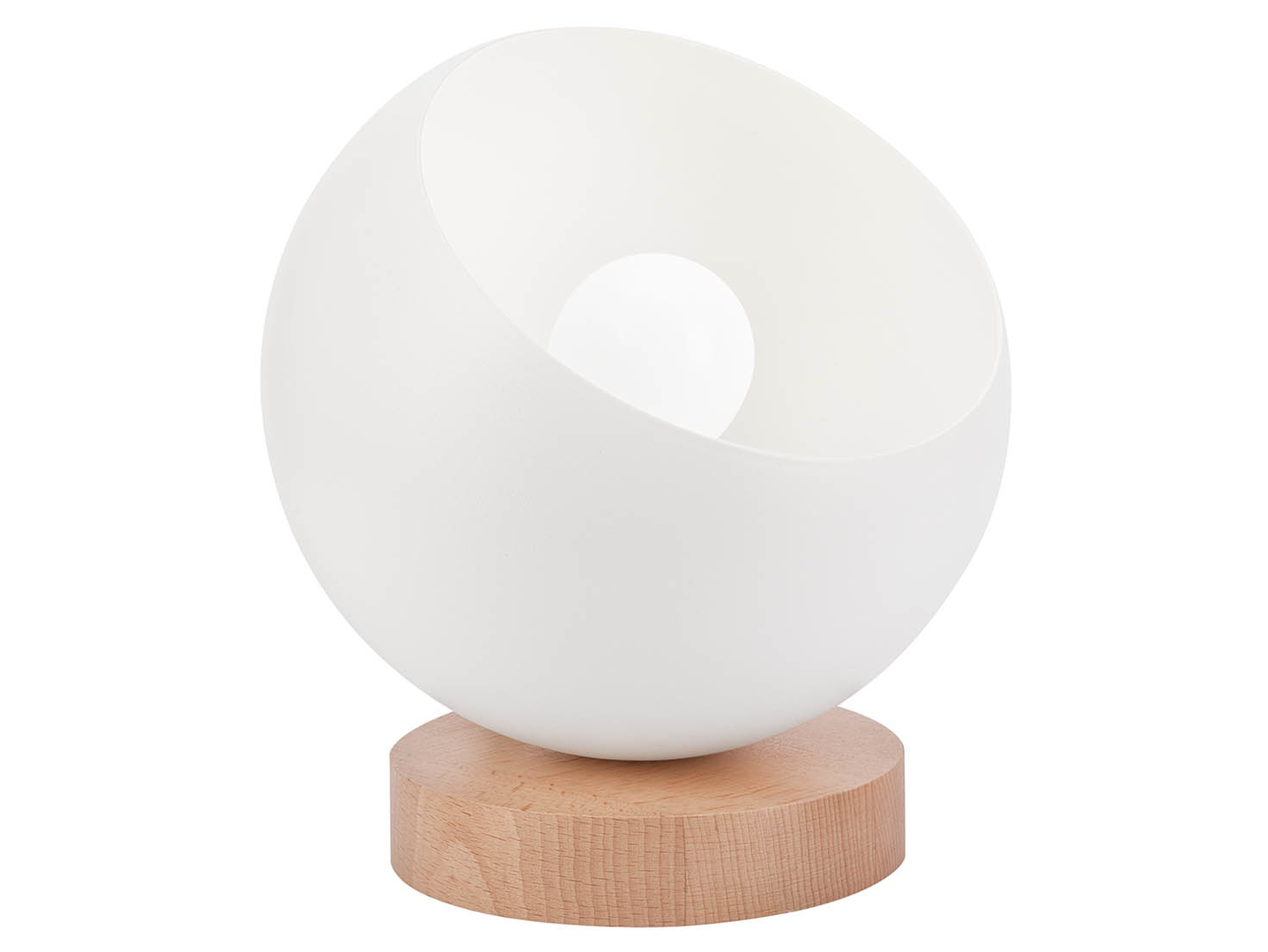 Lampa stołowa Ava Ball drewniana beżowa