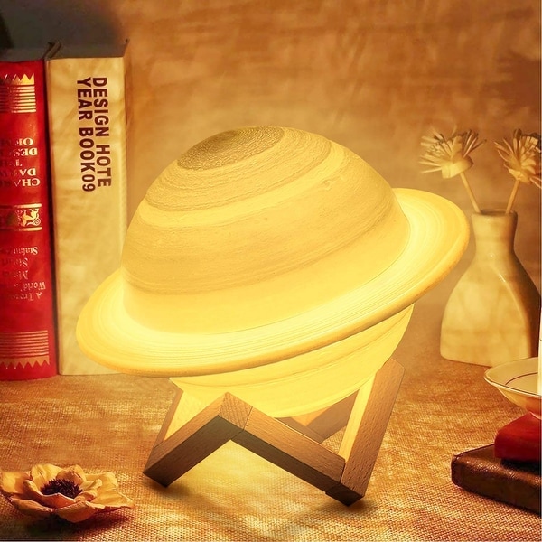 Moon, Galaxy, Planet or Heart Color-Changing 3D Lamp with Touch Sensor & Remote Control