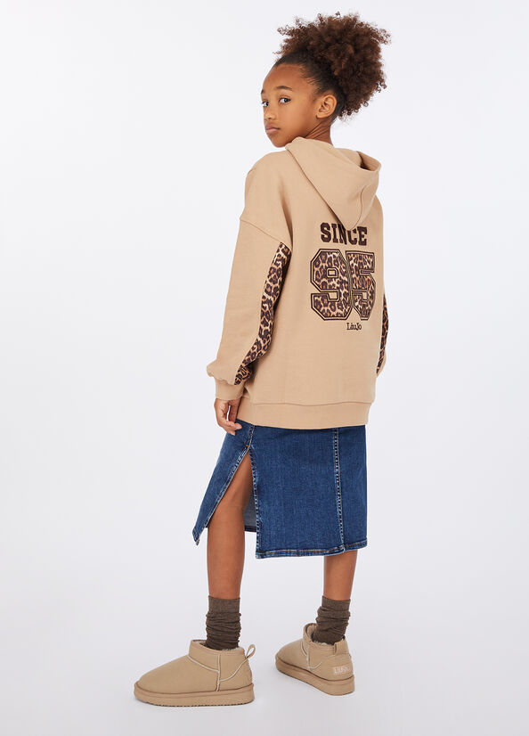 Gonna longuette in denim