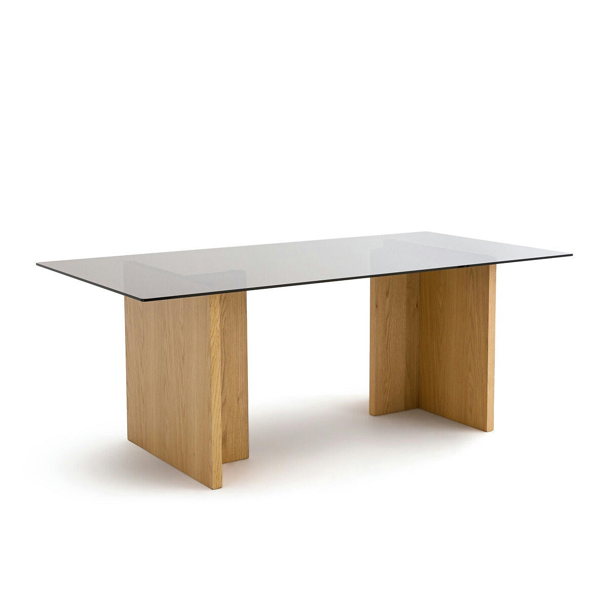 Table à manger, verre fumé, 6/8 couverts, Archita