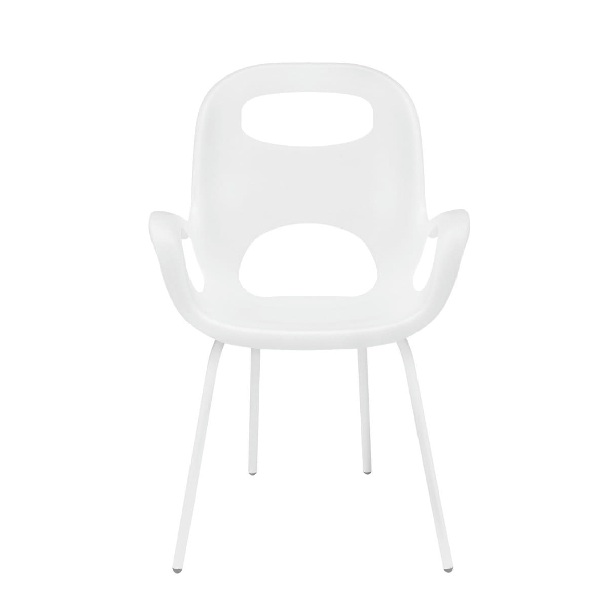 OH CHAIR - Chaise blanche avec accoudoirs