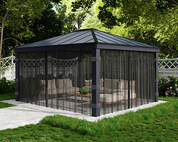 Moustiquaire pour pergola Dallas Canopia l.4,66 x h.2,12 m