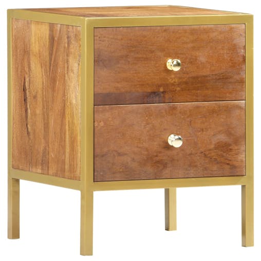 NNEVL Bedside Cabinet 40x35x50 cm Solid Mango Wood