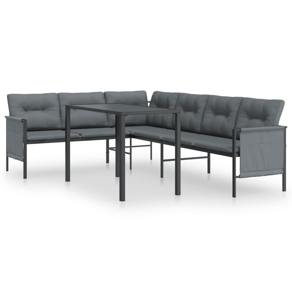 Meble ogrodowe Antracyt Stal Table   corner vidaXL