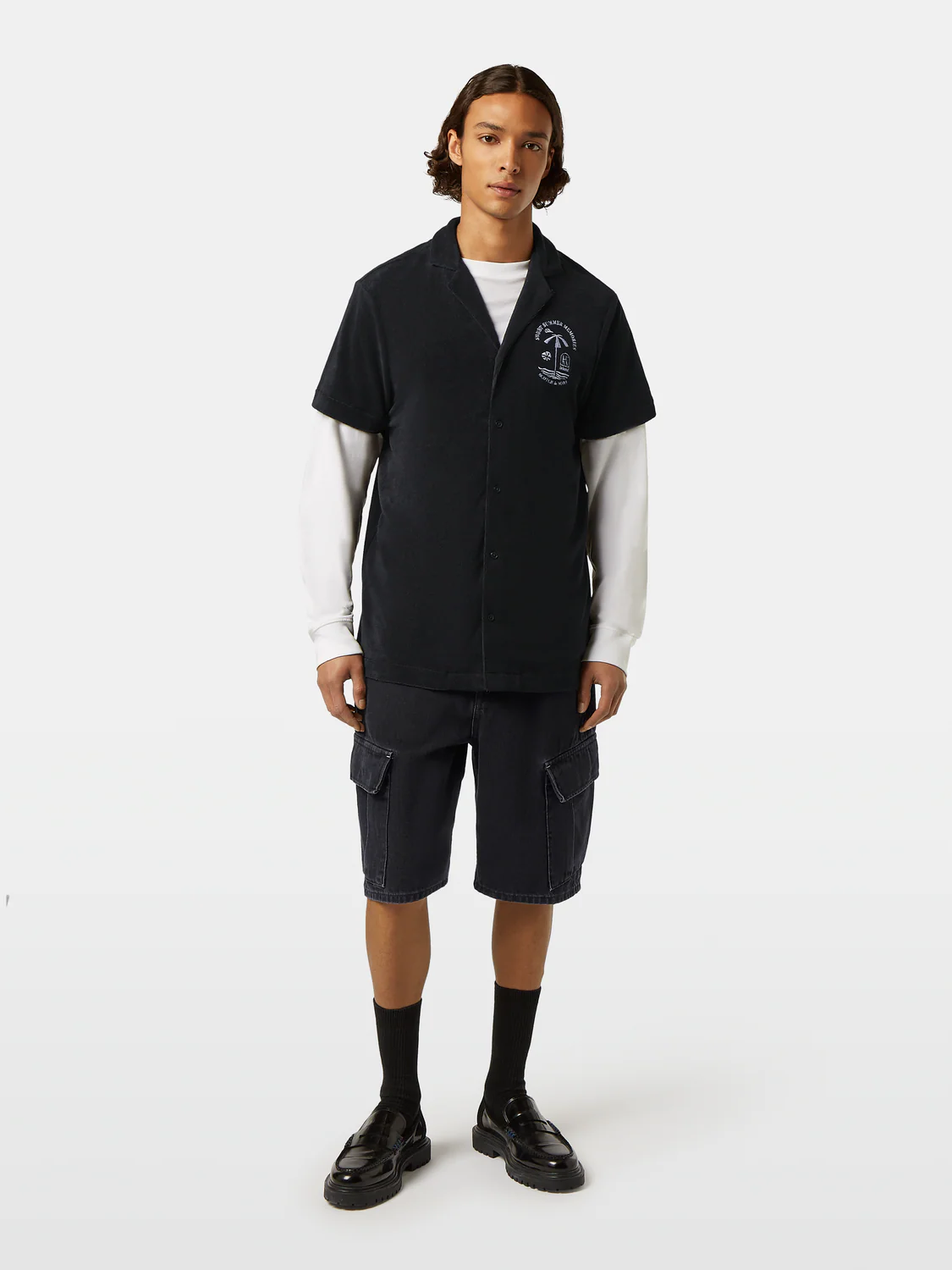 Short Sleeve Regular-Fit Terrycloth Shirt