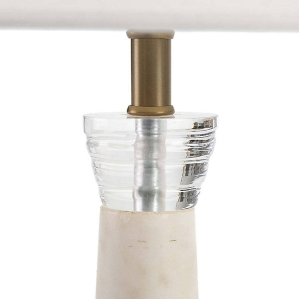 Lampe javierre 15 x 15 x 57 cm Blanc, doré