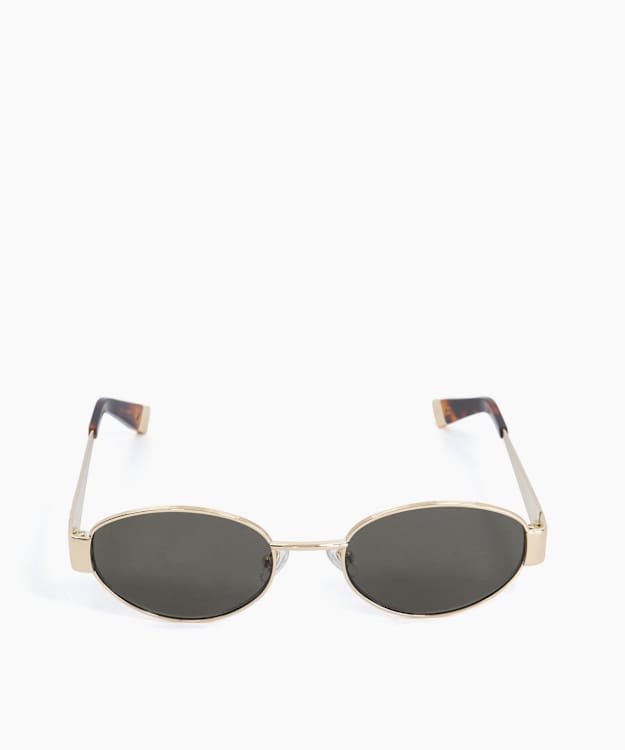Glee Gold - Oval Frame Tortoiseshell Sunglasses