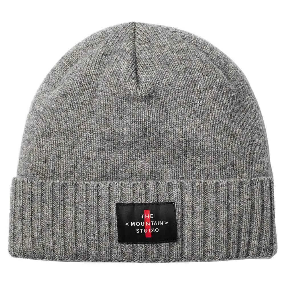 The Mountain Studio Cashmere mix cross logo beanie