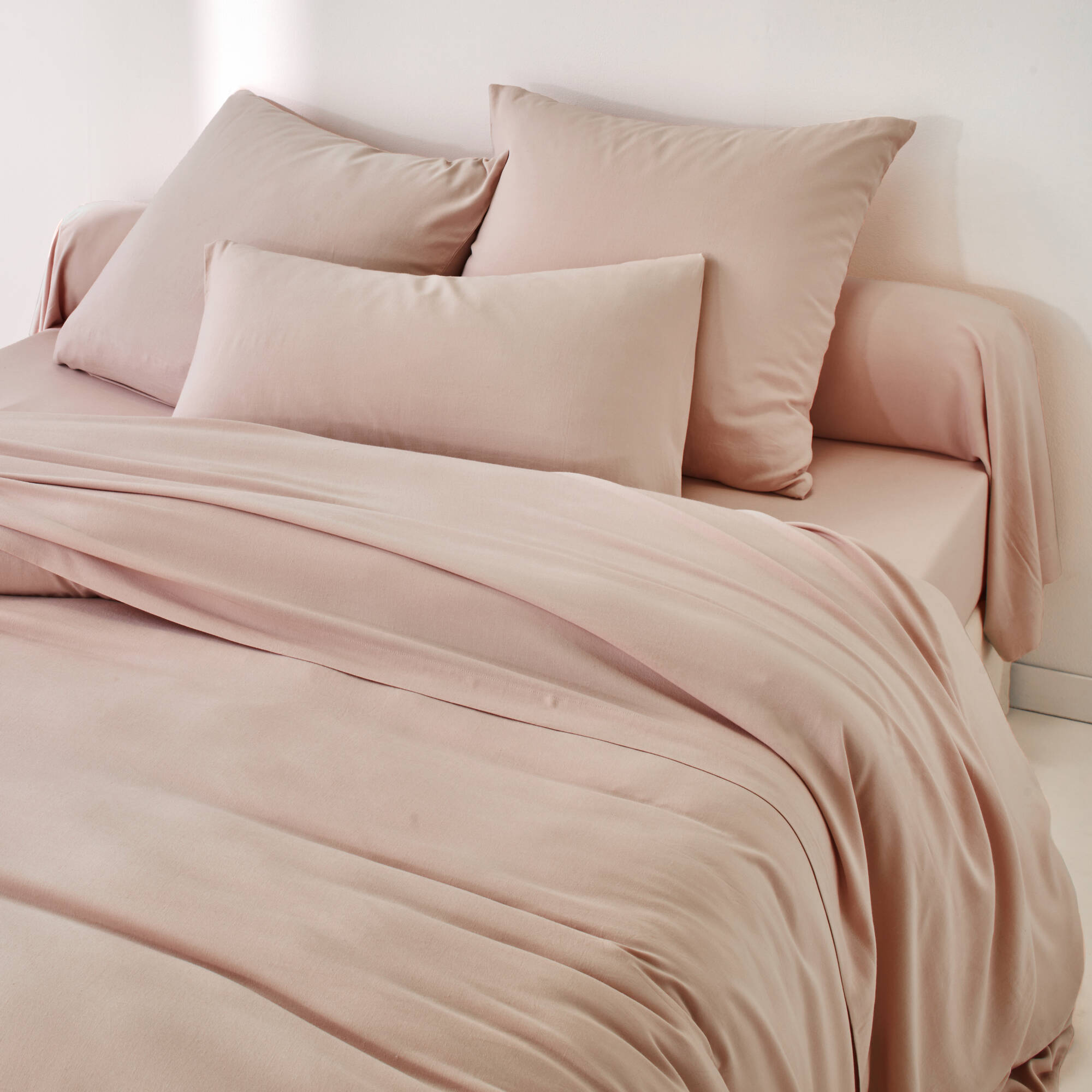 Linge de lit uni en bambou et en lin**