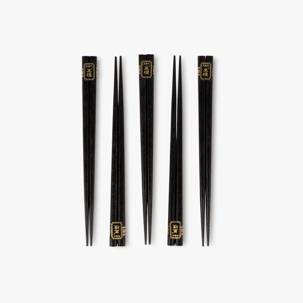 Conjunto de 5 Pauzinhos Preto CHOPSTICKS