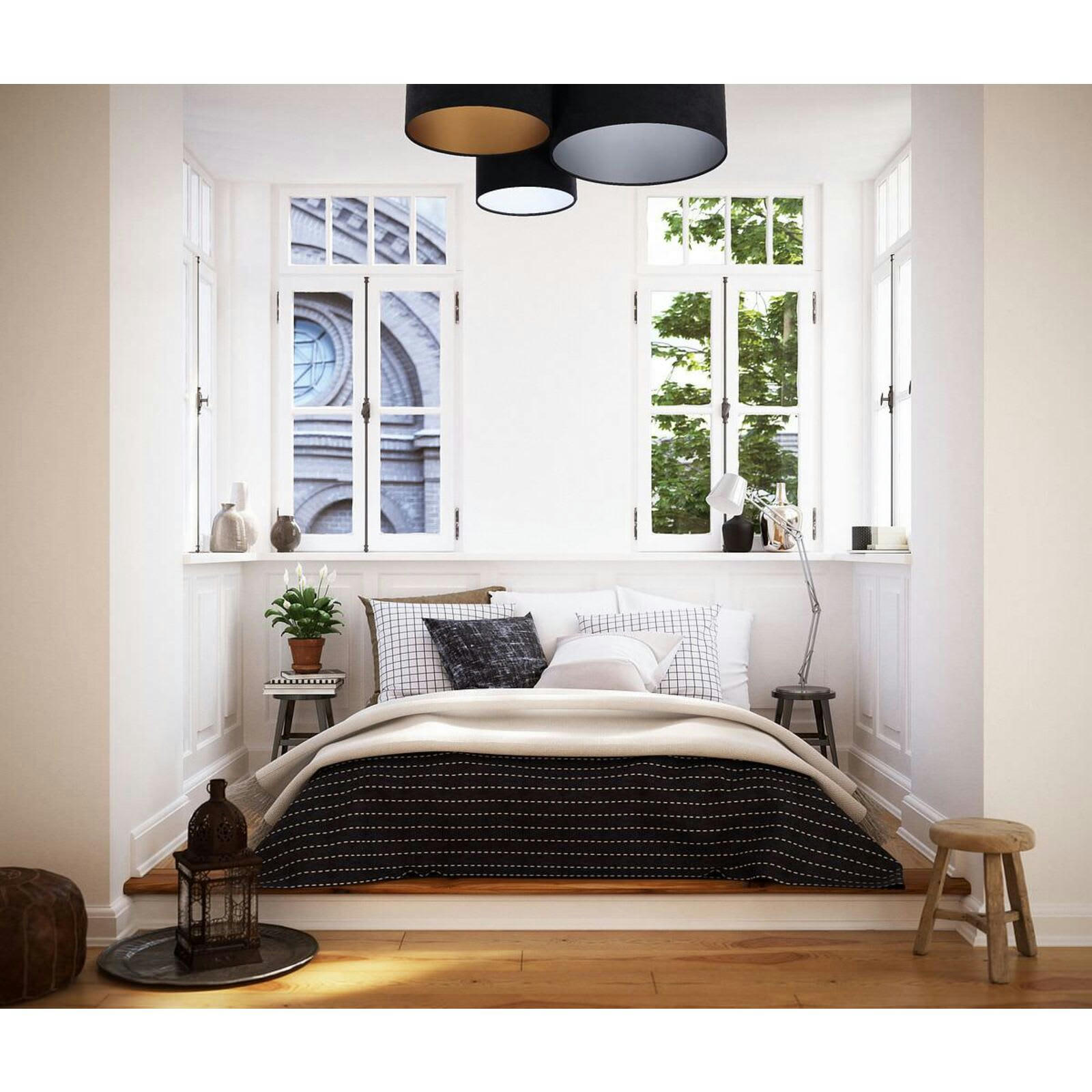 TRIO - Plafonnier Tissu Noir