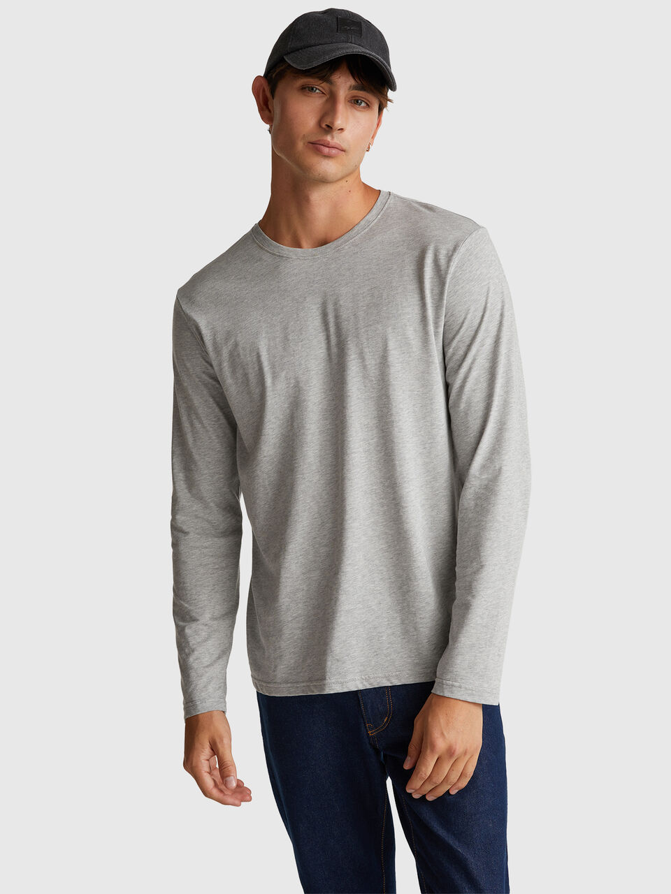 Long sleeve pure cotton t-shirt