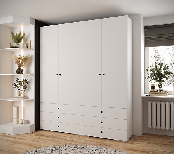 Garde-robe Inova 2 porte battante 236,7/200/47 4 Portes (blanc)