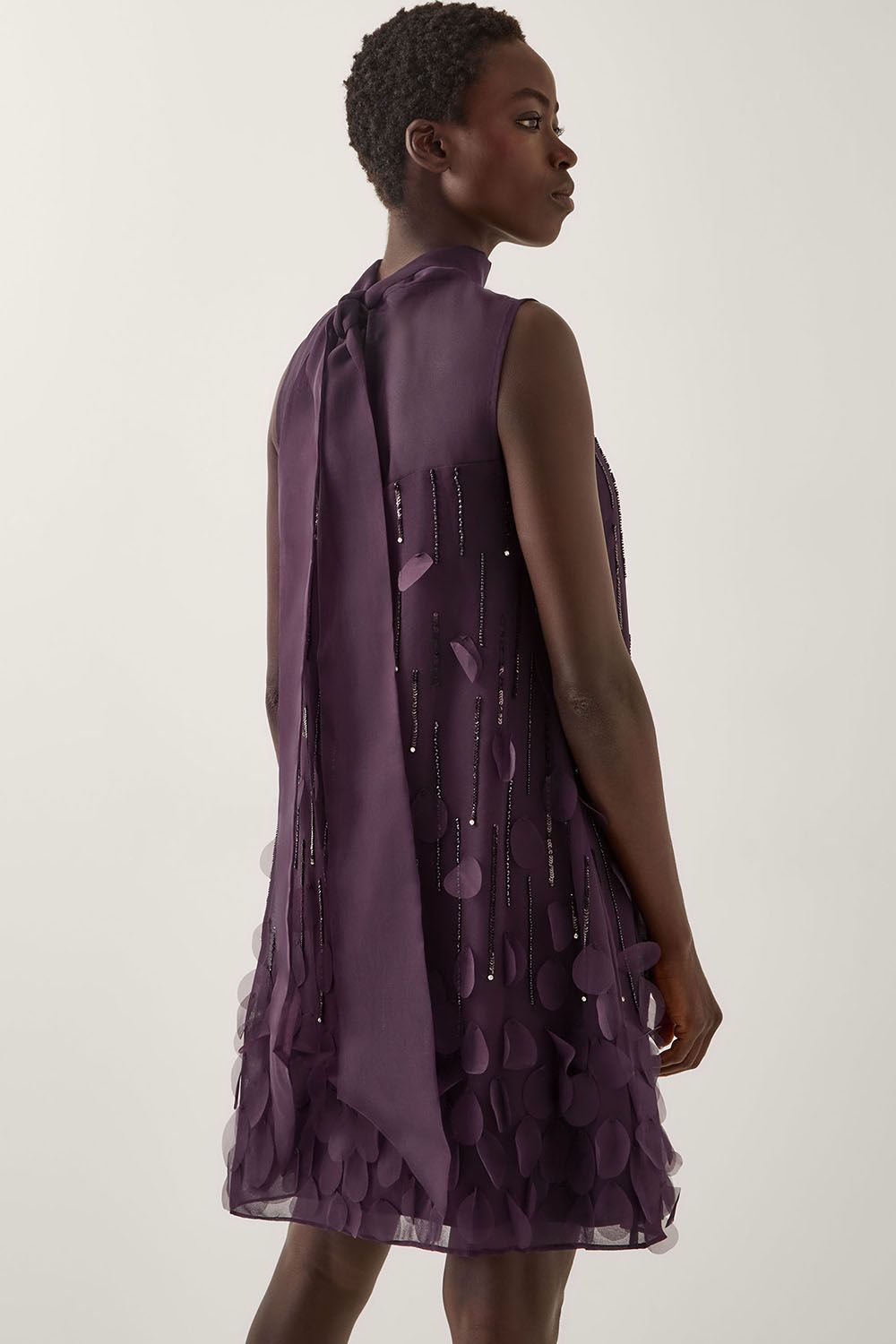 Monsoon Cassidy Sleeveless Mini Dress Purple