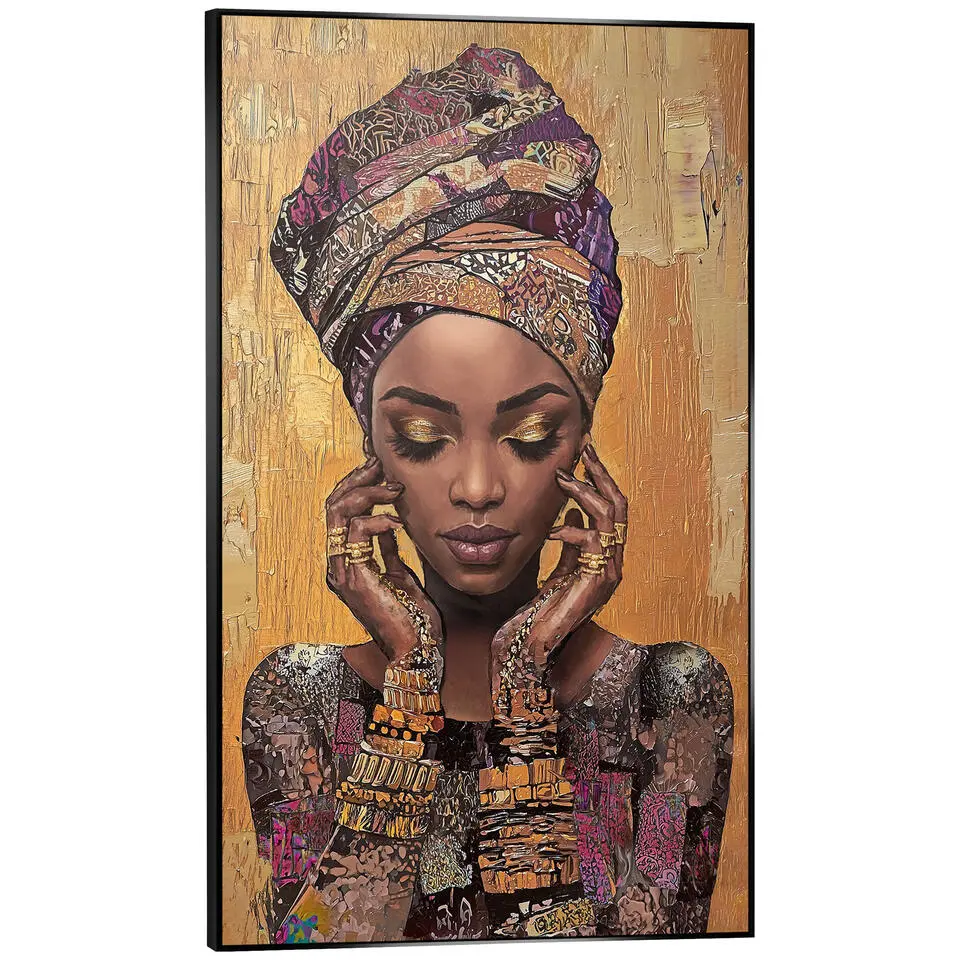 Schilderij vrouw warm FCL - 118x70 cm